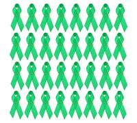 PATIKIL 50Pcs Épingles Ruban Satin Vert en Polyester, Ruban de Sensibilisation Satin avec Épingles de Sécurité