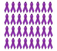 PATIKIL 50Pcs Épingles Ruban Satin Violet en Polyester, Ruban de Sensibilisation Satin avec Épingles de Sécurité