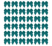 PATIKIL 50pcs Mini Nœud en Ruban, 2.54cm Nœuds Fleurs Décoratif en Satin pour Bricolage DIY Artisanat Couture Décoration Mariage Fête Noël Anniversaire Soirée Cadeau Emballage, Vert Foncé