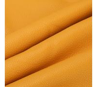 PATIKIL 54x19.7x0.05 Pouce Tissu en Cuir PU pour Livre, Feuilles de Cuir PU Souple de Couleur pour Reliure de Livre, Artisanat, Couture, Orange Jaune