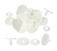 PATIKIL 55mm Articulations de Poupées, 10 Ensembles Connecteurs d'Articulations d'Animaux en Plastique Amovibles pour Fabriquer des Articulations de Tête pour l'Artisanat DIY, Blanc