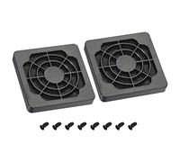 PATIKIL 55mm refroidisement Ventilateur Filtre avec Vis, 2 Paquet ABS Ventilateur Grille Protection Garde pour Ventilateur Protection Couverture Bricolage, Noir