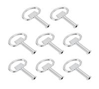 PATIKIL 5mm/0,2" Trou Douille Clé Clés, 8 Paquet Zinc Alliage Électrique Armoire Gaz Eau Compteur Interrupteur Sécurité Clé pour Placard Panneau Serrure