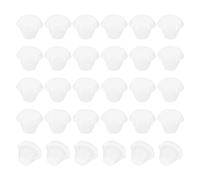 PATIKIL 5mm Diamètre Silicone Rond Snap, 30 Pièces en Type Verrouillage Mobilier Trou Bouchon Bouton Protecteur Couvercle Tête Convient pour Trou de 5mm, Blanc