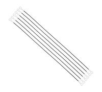 PATIKIL 5mm x 80cm Câble De Sangle, 6 PCS 304 Acier Inoxydable Câble Avec Oeillets Extrémités Courte Corde De Sangle Chaîne De Sécurité Cadenas Pour Porte Extérieure Rideaux Lampes