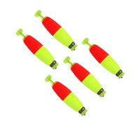 PATIKIL 5Pcs Flotteurs de Pêche Flotteurs en Mousse EVA Rouge Jaune | avec Ressorts, Poids pour Crappie Bass Trout