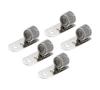 PATIKIL 5Pcs Porte-Stylos Clips, Porte-Stylo en Métal avec Boucle Réglable Organisateur de Stylos avec Boucle à Ressort pour Cahier, Presse-Papiers, Ton Argent