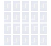 PATIKIL 5S Coin De Marquage D'angle, 64 Pcs 7.5 x 7.5 x 3 cm PVC Ruban Adhésif En Forme De L Marqueur D'organisation De Sol Pour Bureau Entrepôt Bureau Table, Blanc