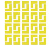 PATIKIL 5S Marqueur D'Angle De Localisation, 64 Pcs 5 x 5 x 2 cm Ruban Adhésif En L Pour Sol Marquage Au Sol Organisation Poste De Travaille Pour Bureau Entrepôt Bureau Table, Jaune