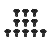 PATIKIL #6-32 x 1/4 Pouce Vis Tête Cylindrique Six Pans Creux, 10 Pack Boulons Fraisés Tête Plate Entraînement Hexagonal Vis Filetage Complet Grossier Unc Oxyde Noir Grade 10.9