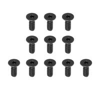 PATIKIL #6-32 x 3/8 Pouce Vis Tête Cylindrique Six Pans Creux, 10 Pack Boulons Fraisés Plats Tête Hexagonale Machine Entraînement Vis Filetage Complet Grossier Unc Oxyde Noir Grade 10.9