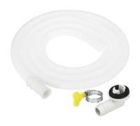 PATIKIL 6.5ft Air Climatiseur Drainage Flexible Kit, Universel Drainage Connecteur Tuyau d'échappement avec Pince pour Mini-Split Fenêtre Unité AC Robinet, Blanc