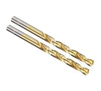 PATIKIL 6.7mm Foret Hélicoïdal, Forets à Métaux, Tige Droite Jobber Acier Rapide M2 135° Revêtu Nitrure de Titane (TiN), Mèche pour Métal Acier Inoxydable de Dureté Moyenne, 2 Pièces