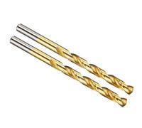 PATIKIL 6.8mm Foret Hélicoïdal, Forets à Métaux, Tige Droite Jobber Acier Rapide M2 135° Revêtu Nitrure de Titane (TiN), Mèche pour Métal Acier Inoxydable de Dureté Moyenne, 2 Pièces