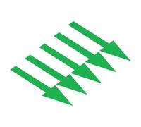 PATIKIL 6 Feuilles Autocollant Flèche 6 Pouces en PVC Adhésif Amovible Vert | de Signalisation Directionnelle, pour Marquage de Sols Muraux