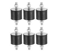 PATIKIL 6 Pcs 50x60mm Silentblocs En Caoutchouc Supports Antivibratoires | Cylindriques En Caoutchouc, M6 Avec Ecrous Pour Garage Moteurs Compresseurs D'Air Moteurs, Type VV