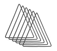 PATIKIL 6 Pcs 6 Pouce Triangle Bagues Attrape-Rêves avec Anneau Floral Noir | Couronne de Macramé de Noël en Métal, pour Décoration Murale de Mariage, pour Bricolage Maison