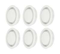 PATIKIL 6 Pcs Grille De Ventilation Ronde 50mm/2" En Plastique Blanc | Bouche D'Aération, Pour Plafond Mur Conduit Armoire Placard Garde-Robe