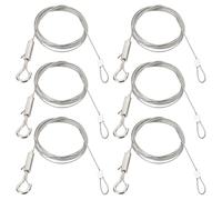 PATIKIL 6 Pcs Kit De Fil Ajustable Pour Accrocher Des Images, 2m/6.6ft Adapté Pour Fil De 1.5mm Fil D'acier Inoxydable Lourd Matériel De suspendu Avec Boucle Et Crochets, Cadres