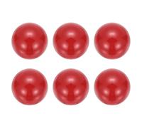 PATIKIL 6 Pcs Manette Arcade Joystick Ball Top, 35mm M6 Rocker Round Head Handle Threaded Balltop Knob Arcade Game DIY Pièces De Rechange pour Console Controllers/Joystick, Red