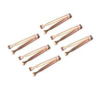 PATIKIL 6 Pcs Petites Pinces De Service, 5.3 Pouces Mini Pinces De Cuisine En Acier Inoxydable Pour Morceaux De Sucre Glace Apéritifs Salade Pain Fruits Desserts Café Bar Thé Rose Gold
