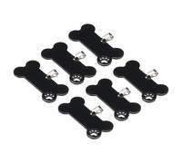 PATIKIL 6 pièces de métaux à estamper, étiquettes rectangulaires en acier inoxydable pour estampage, plaque d'identification de 40x21mm pour pendentif de charme de patte de chien