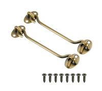 PATIKIL 6 pouce Crochet Œil Loquet, 2 Paquet Carbone Acier Confidentialité Crochet et Œil Loquet Portail Loquet Verrouillage pour Fenêtre Coulissante Porte Grange Porte, Bronze