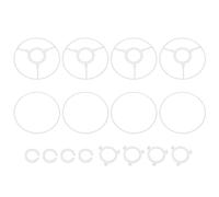 PATIKIL 6 Pouces Abat-Jour Anneau, 4 Ensemble Cadre D'Abat-Jour avec Adaptateur E27 vers E26 ou E17 Cadre D'Abat-Jour en Fil pour Abat-Jour Tambour Diy Lampe de Table Lampe de Sol