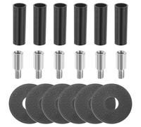 PATIKIL 6 Set Prolongateur De Manche À Joystick D'Arcade, Prolongateur De Tige De 9mm Pour Manche À Joystick Avec Couvercle Anti-Poussière Et Rondelle Pour Machine De Combat Classique,