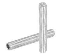 PATIKIL 6 vis sans tête à six pans creux, boulon à pointe plate M8x60mm en acier inoxydable 304 Vis à tête hexagonale pour poignées de porte Réparation de luminaires