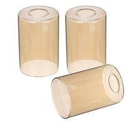 PATIKIL 6 x 4 Pouces Abat-Jour En Verre Ambré Clair De Remplacement, 3pcs Abat-Jour Cylindrique En Verre Artisanal Luminaire Avec Embout 1-5/8 Pouces Pour Appliques Murales Et Pendants