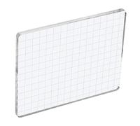 PATIKIL 6" x 5" Acrylique Tampon Bloc, Transparent Estampage Bloc avec Grille Lignes Décoratif Montage Blocs Carré pour Scrapbooking Bricolage Artisanat Carte Fabrication