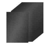 PATIKIL 60 Feuilles Papier Cartonné Pailleté Noir, A4(21x29.7cm) 250gsm Papier Cartonné Brillant pour Scrapbooking, Fabrication de Cartes, Projets Artistiques de Bricolage, Fête