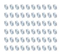 PATIKIL 60 Pack 13-15mm Double Ear Hose Clamp, Galvanized Steel O Clip Crimp Rings for Fuel Petrol Pipe Tube Fitting Connections, Silver Tone