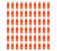 PATIKIL 60 pcs Tir Arc Flèches Encoches 7mm Plastique Orange | Colle sur Flèche Encoche, pour Chasse Flèches Compound Arc Recourber Classique Arc
