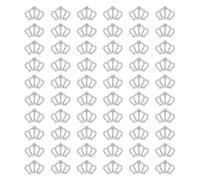 PATIKIL 60Pcs Couronnes Charms, 1,3" x 0,98" Mini Couronnes en Métal avec Strass en Cristal, Décorations en Vrac pour Bricolage, Décoration de Téléphone, Vêtements, Fête, Tons Argent