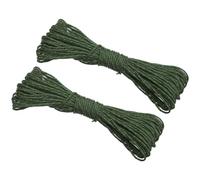 PATIKIL 65 Pieds de Corde de Tente Réfléchissante en Paracorde, 2 Pièces de Corde de Fixation de Tente en Nylon de 2mm pour Le Camping, la Tente, la Randonnée, Vert (20M).