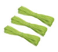 PATIKIL 65 Pieds de Corde de Tente Réfléchissante en Paracorde de Camping, Corde de 2mm, Lot de 3 Cordes en Nylon pour Tente de Camping, Bâche, Randonnée, Vert Fluorescent (20M)