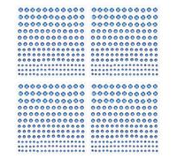 PATIKIL 660 Pcs Autocollant Pierre Précieuse Acrylique, 4 Tailles 3/4/5/6 mm Strass Auto-Adhésifs Pierres Précieuses Visage Bijoux Bling pour Art des Ongles Artisanat Vêtements, Bleu Foncé