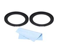 PATIKIL 67mm-86mm Bague d'adaptation en métal avec Chiffon de Nettoyage Lot de 2 bagues d'adaptation pour Filtre d'objectif d'appareil Photo en Aluminium Noir
