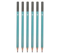 PATIKIL 6B Crayons à Dessin pour Esquisse, 6PCS Crayons à Dessin pour Art Crayons Graphite Bois Pré-affûtés pour Dessin Esquisse Artistes, Hexagonal, Recharge Noire, Bâton Vert/Noir
