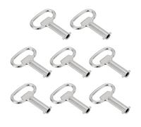 PATIKIL 6mm/0,24" Trou Douille Clé Clés, 8 Paquet Zinc Alliage Électrique Armoire Gaz Eau Compteur Interrupteur Sécurité Clé pour Placard Panneau Serrure