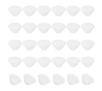PATIKIL 6mm Diamètre Bouchon de Trou en Silicone, 30 Pcs Type de Verrouillage à Pression de Trou de Meuble Bouton Bord Mince Couvercle pour 7mm Trou pour Cylindre Cloison Étanche, Blanc