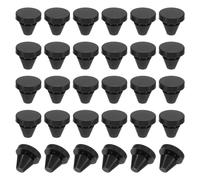 PATIKIL 6mm Diamètre Silicone Rond Snap, 30 Pièces en Type Verrouillage Mobilier Trou Bouchon Bouton Protecteur Couvercle Tête Convient pour Trou de 2,5-6mm, Noir