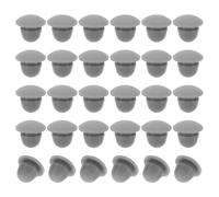 PATIKIL 6mm Diamètre Silicone Rond Snap, 40 Pièces en Type Verrouillage Meuble Trou Bouchon Bouton Forme Arc Couverture Protectrice Convient pour Trou de 6-6,5mm, Gris