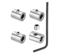 PATIKIL 6mm Trou Fil Corde Agrafes Ensemble, 4 pcs 304 Inox Acier Simple Trous Verrouillage Câble Pinces Agrafe avec M5 Hexagone Vis Clé pour Câble Raccords, Argent