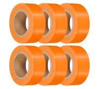 PATIKIL 6Pack Ruban De Marquage Fluorescent Orange, 1" x 100 ft Ruban PVC Neon Non Adhésif Pour Marquage D'arbres, Marquage De Sentiers