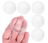 PATIKIL 6Pcs Diamètre 48.6mm Lentille Plate Convexe, Hauteur 9.5mm PMMA Acrylique LED Optique Lisse Lentille Convexe Condenseur Avec Bord Pour Flashlight Voiture Vélo Phare, Transparent