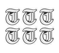 PATIKIL 6Pcs Patchs de Lettres Ancien Anglais en Fer Patchs Brodés à Coudre