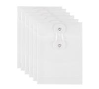 PATIKIL 6Pcs Pochettes en Papier Kraft avec Fermeture par Lien, 5,5 x 4 Pouces Enveloppes Vintage pour le Classement des Dossiers au Bureau à Domicile, Blanc